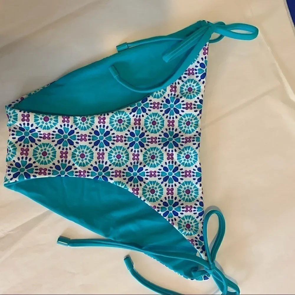 Lands’ End Sunrise Reversible tie bikini bottoms